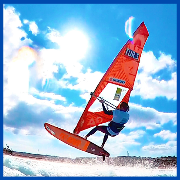 Windsurfer in the air